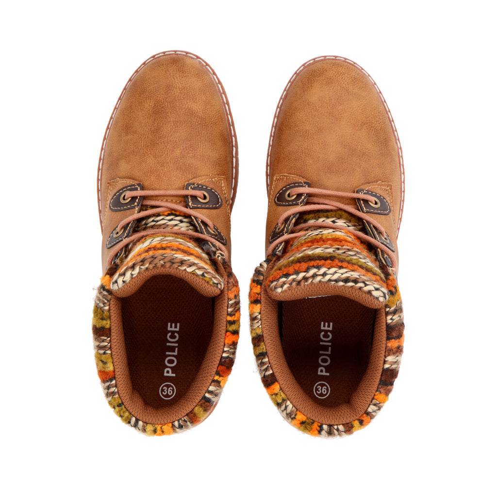 Botin Mujer Camel Nobuck 21 Police