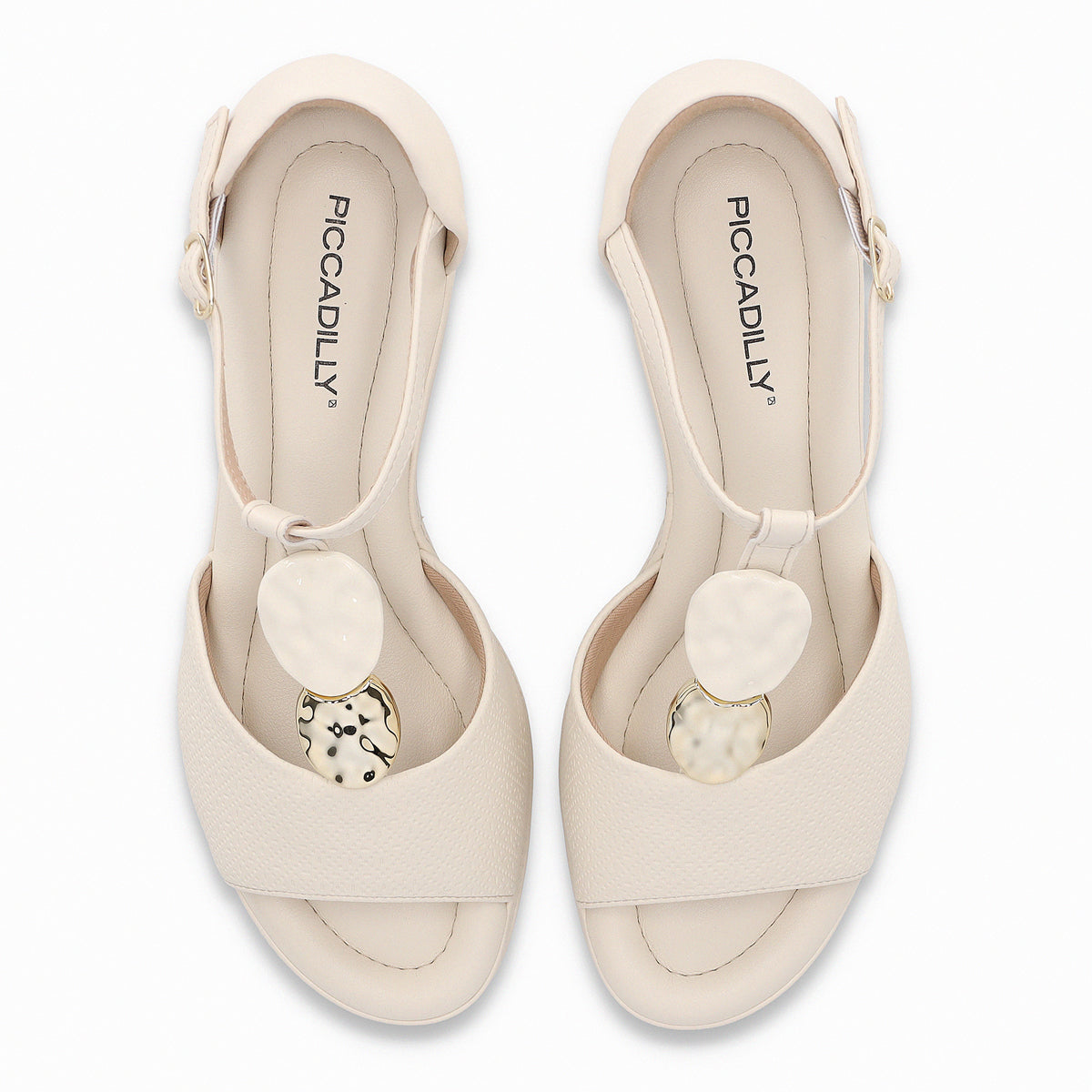 Sandalia Mujer Crema/Dorado Paola 516  Piccadilly