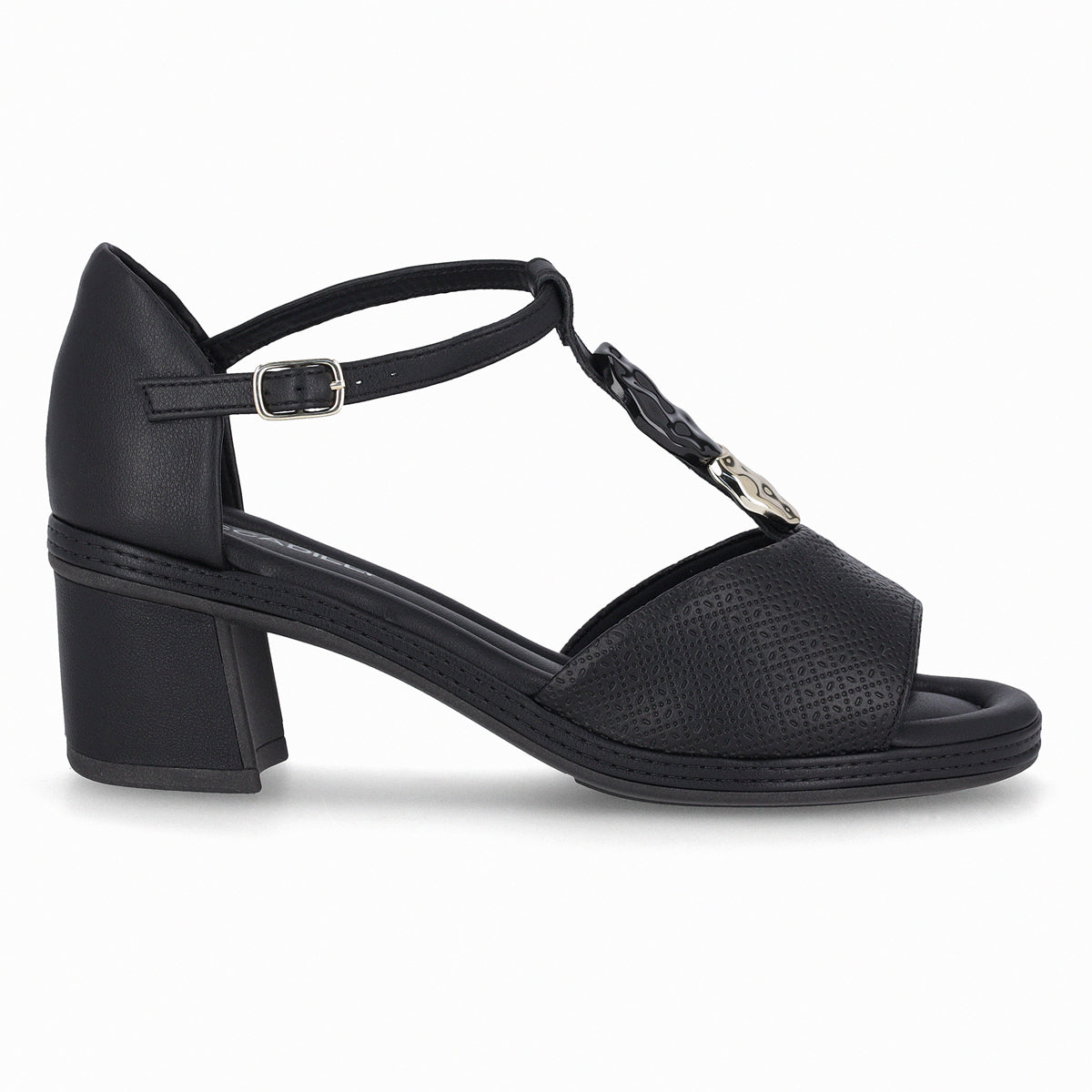 Sandalia Mujer Negro/Dorado Paola 516  Piccadilly