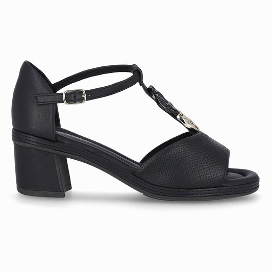 Sandalia Mujer Negro/Dorado Paola 516  Piccadilly