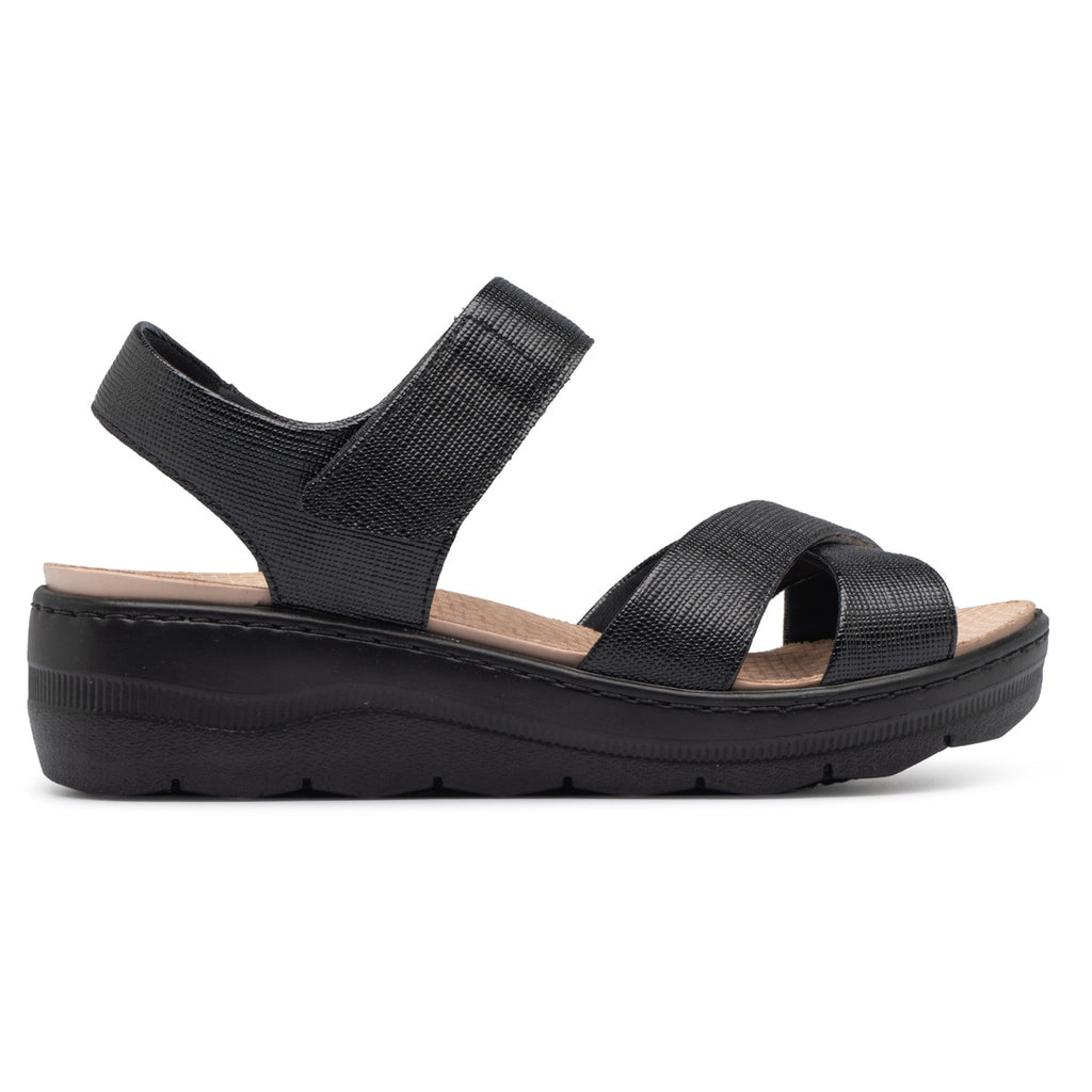 Sandalia Mujer Anabela SPA Negro Piccadilly