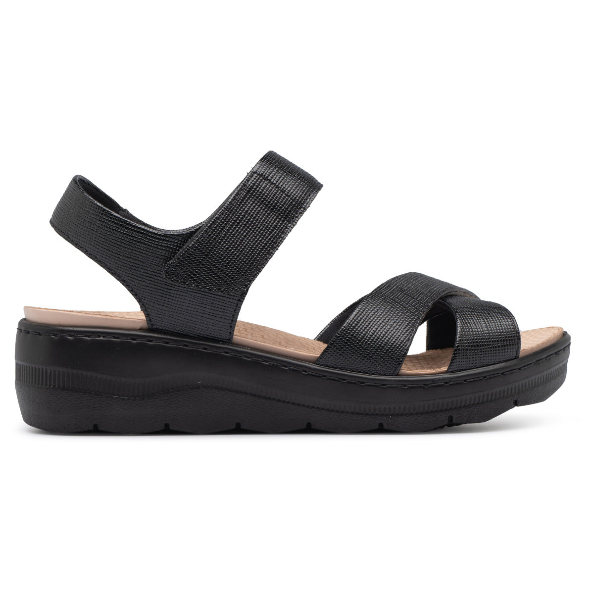 Sandalia Mujer Anabela SPA Negro Piccadilly