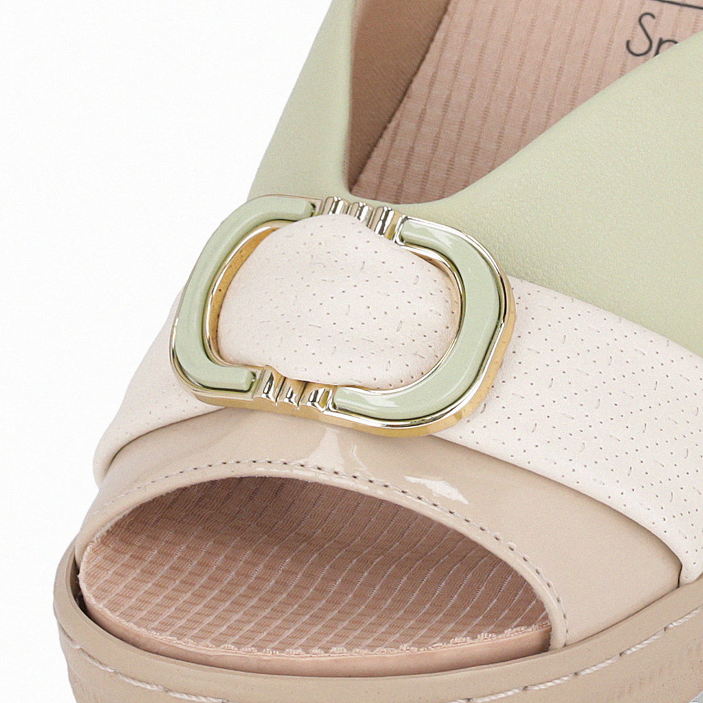 Zueco Mujer Anabela SPA Verde 570 Piccadilly