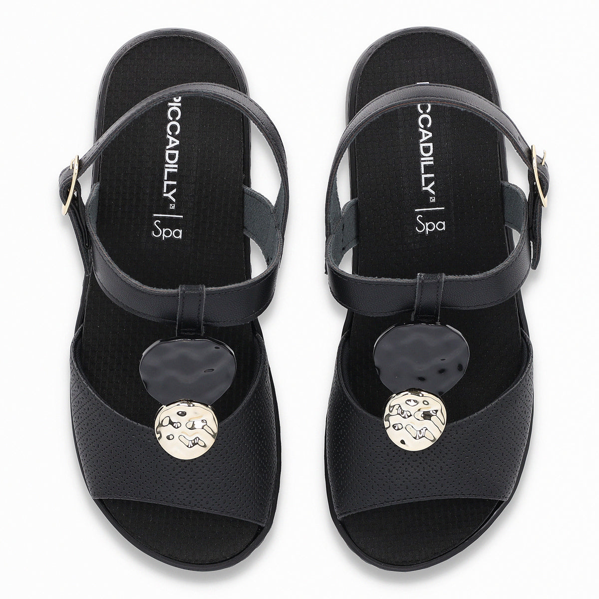 Sandalia Mujer Negro SPA Anabela 38  Piccadilly