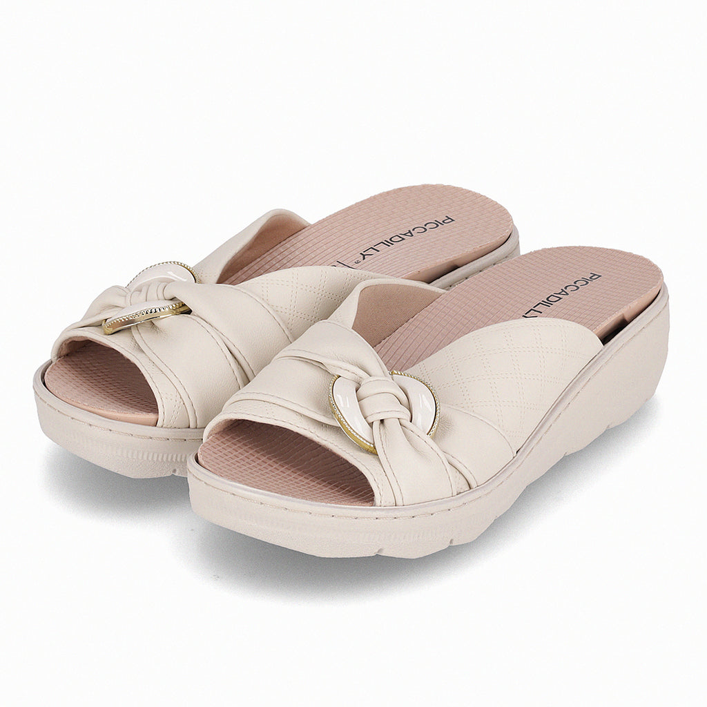 Sandalia Mujer Crema SPA Anabela Piccadilly