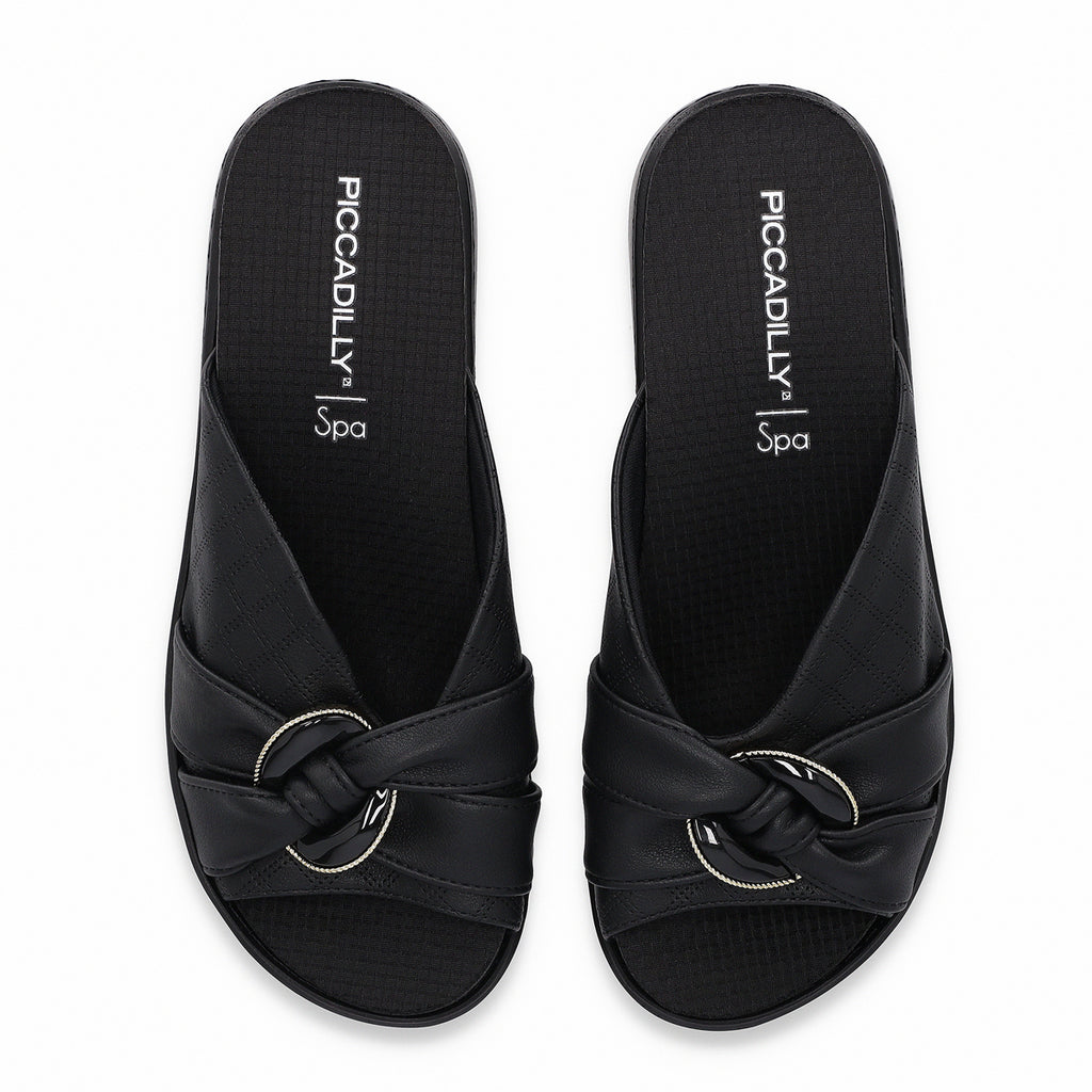 Sandalia Mujer Negro SPA Anabela Piccadilly