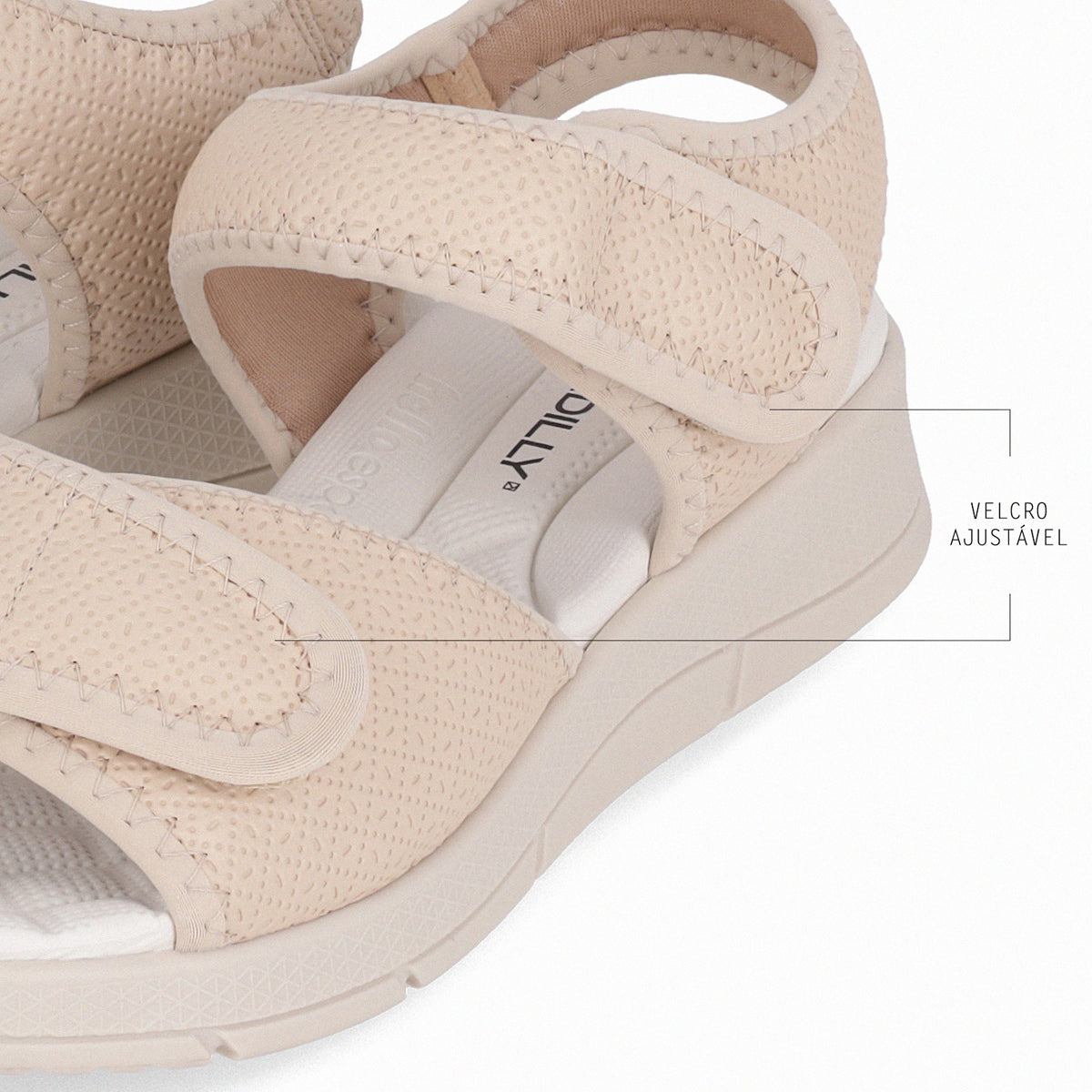 Sandalia Mujer Marfil Espolón Anabela Piccadilly