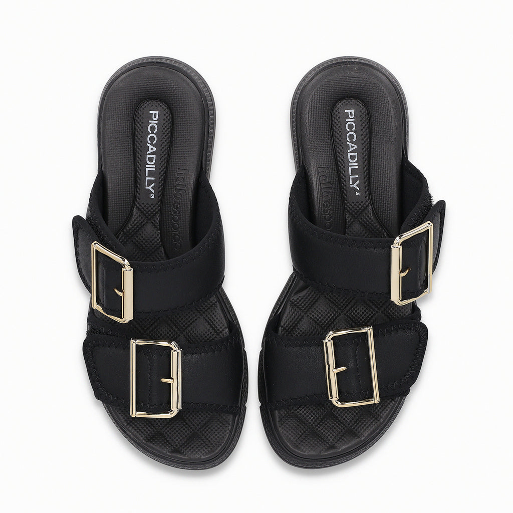 Sandalia Mujer Negro Espolón 601 Piccadilly