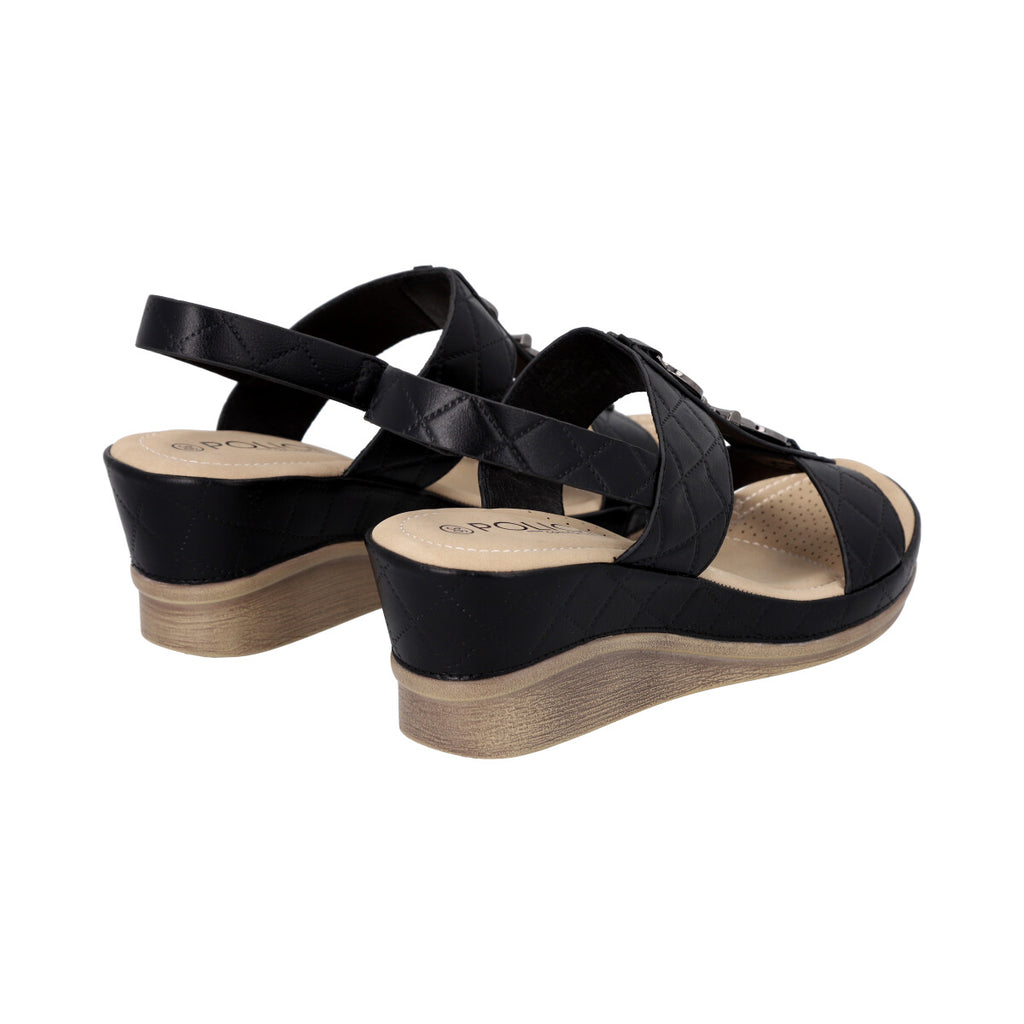 Sandalia Mujer Negro Riri Police