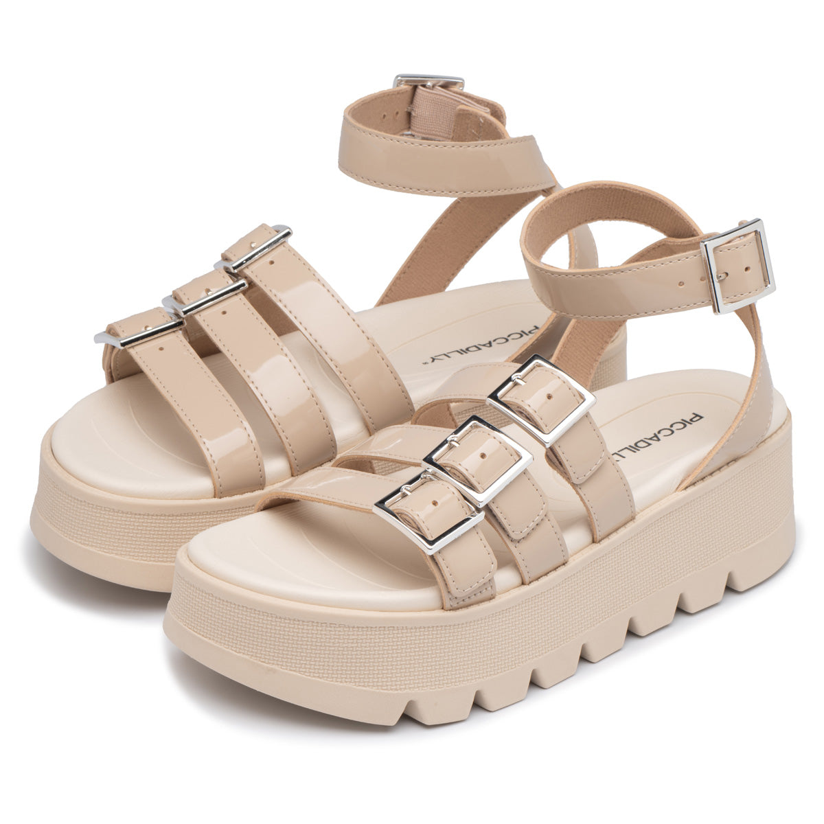 Sandalia Mujer Hueso Cati Piccadilly