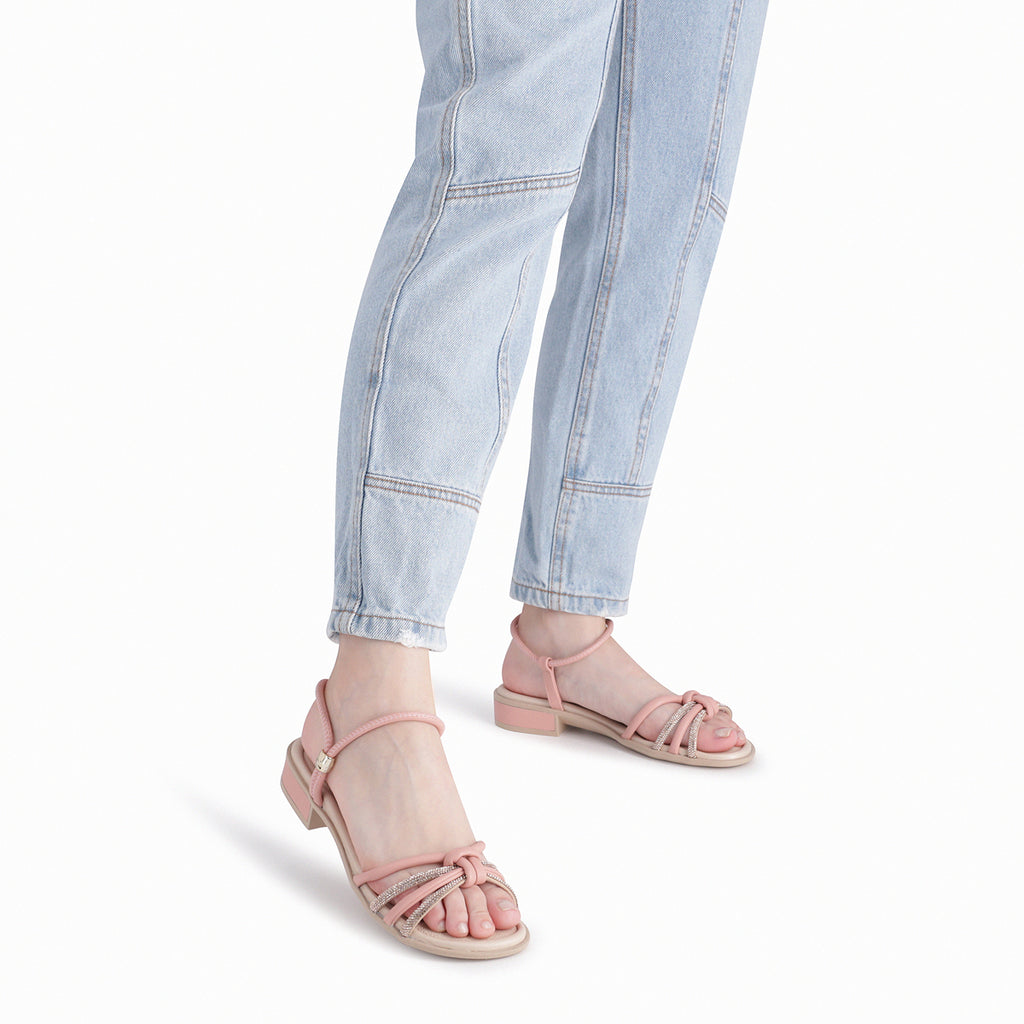 Sandalia Mujer Rosado/Strass Taila Piccadilly