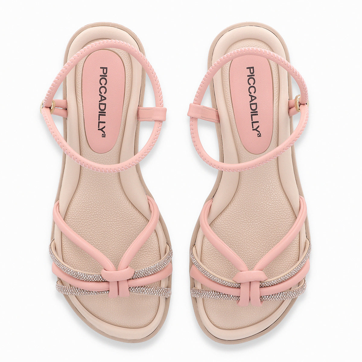 Sandalia Mujer Rosado/Strass Taila Piccadilly