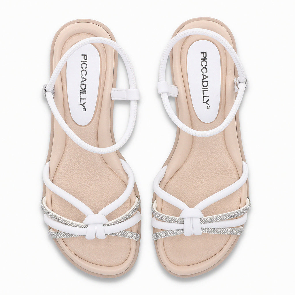 Sandalia Mujer Blanco/Strass Taila Piccadilly