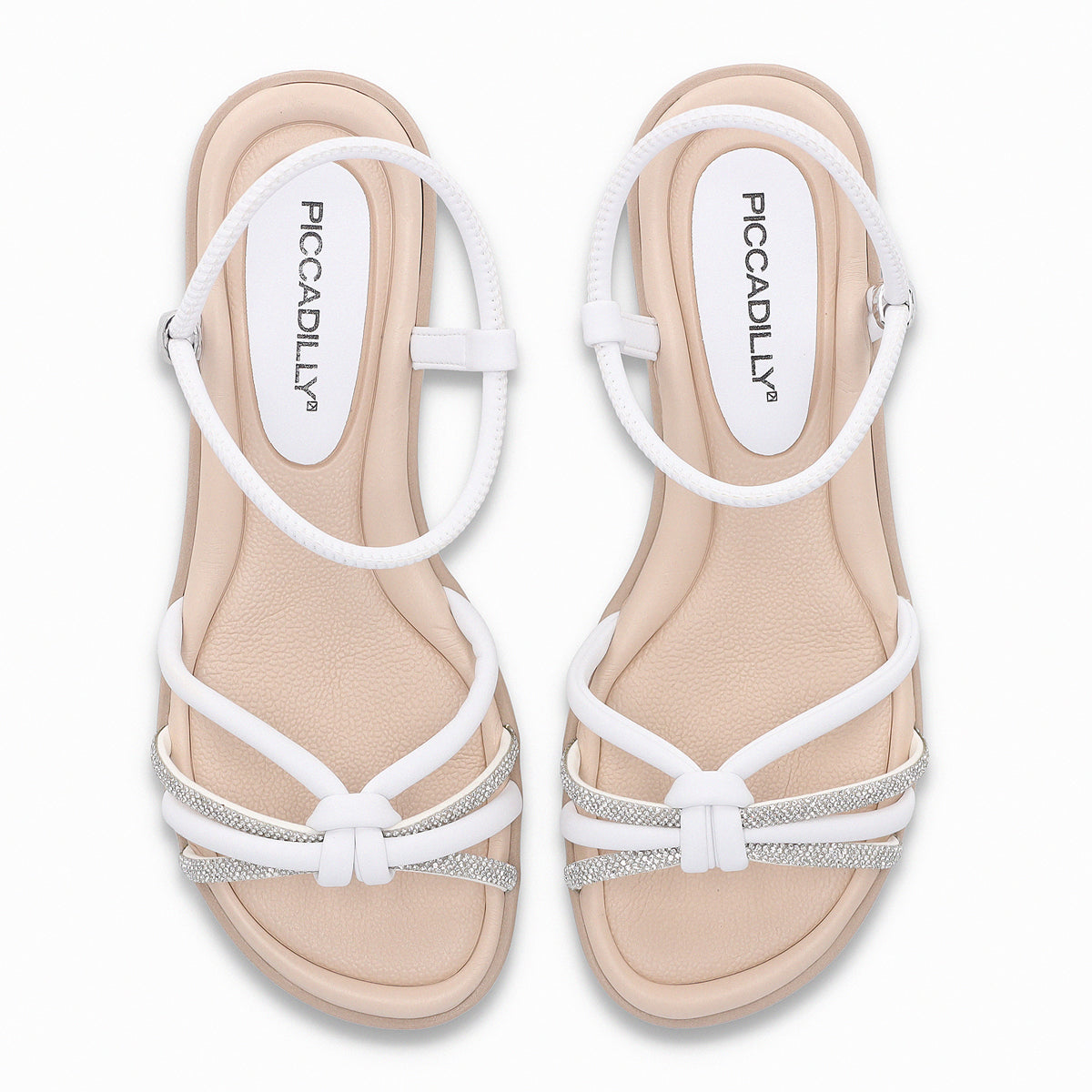 Sandalia Mujer Blanco/Strass Taila Piccadilly