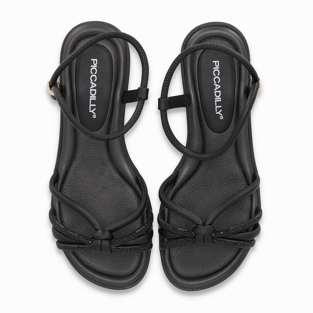 Sandalia Mujer Negro/Strass Taila Piccadilly