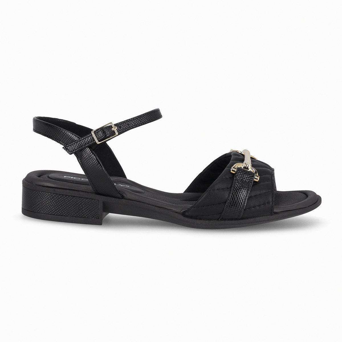 Sandalia Mujer Negro/Dorado Taila Piccadilly