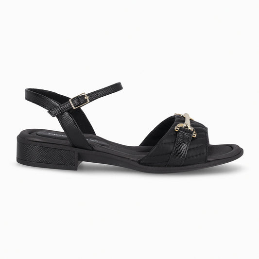 Sandalia Mujer Negro/Dorado Taila Piccadilly