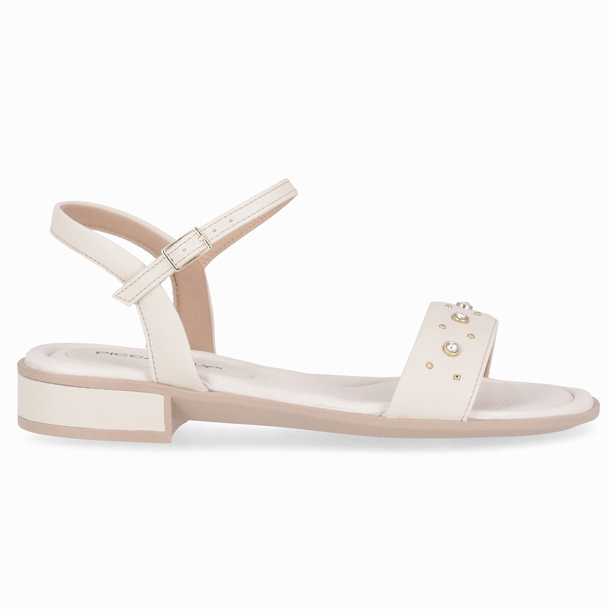 Sandalia Mujer Crema/Strass Taila 68 Piccadilly