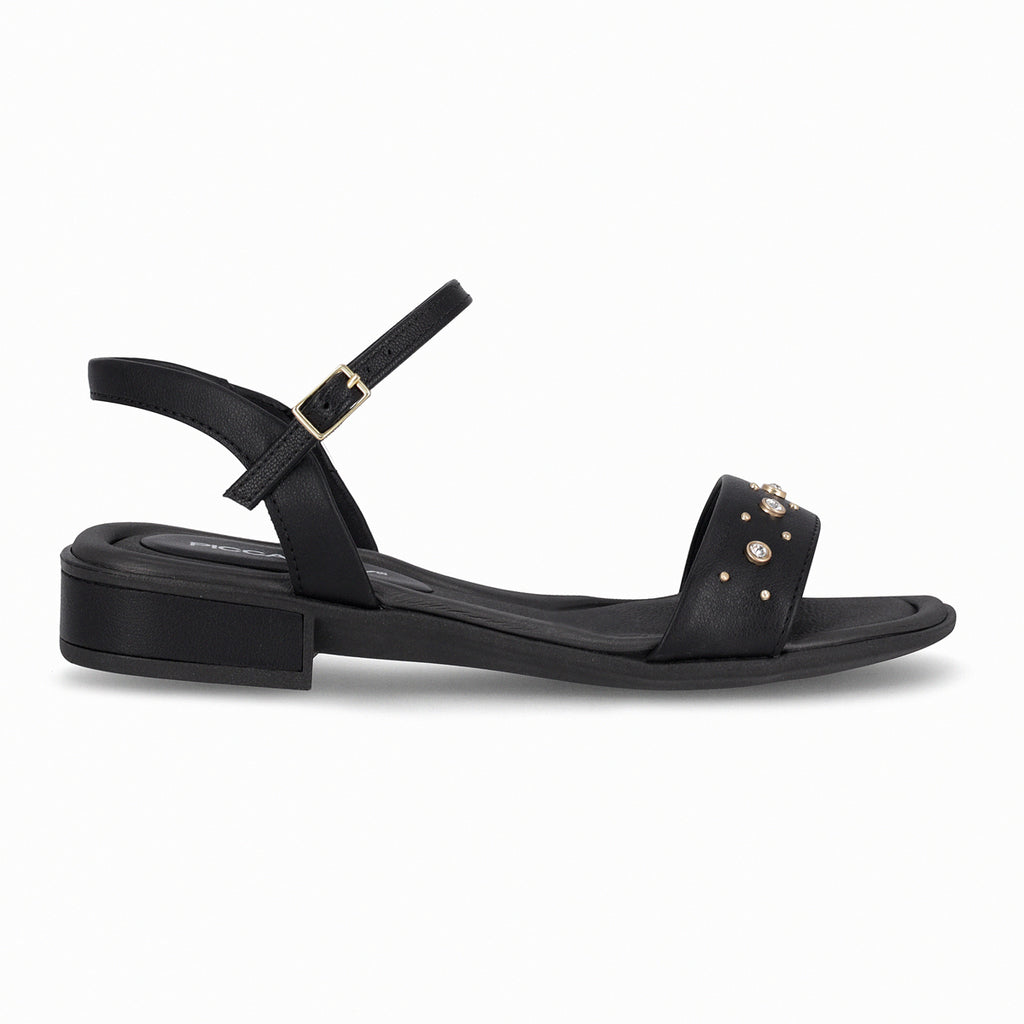 Sandalia Mujer Negro/Strass Taila 68  Piccadilly
