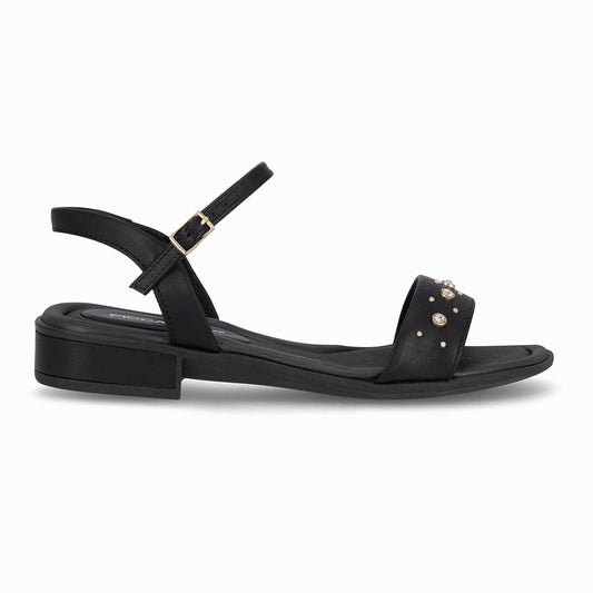 Sandalia Mujer Negro/Strass Taila 68  Piccadilly