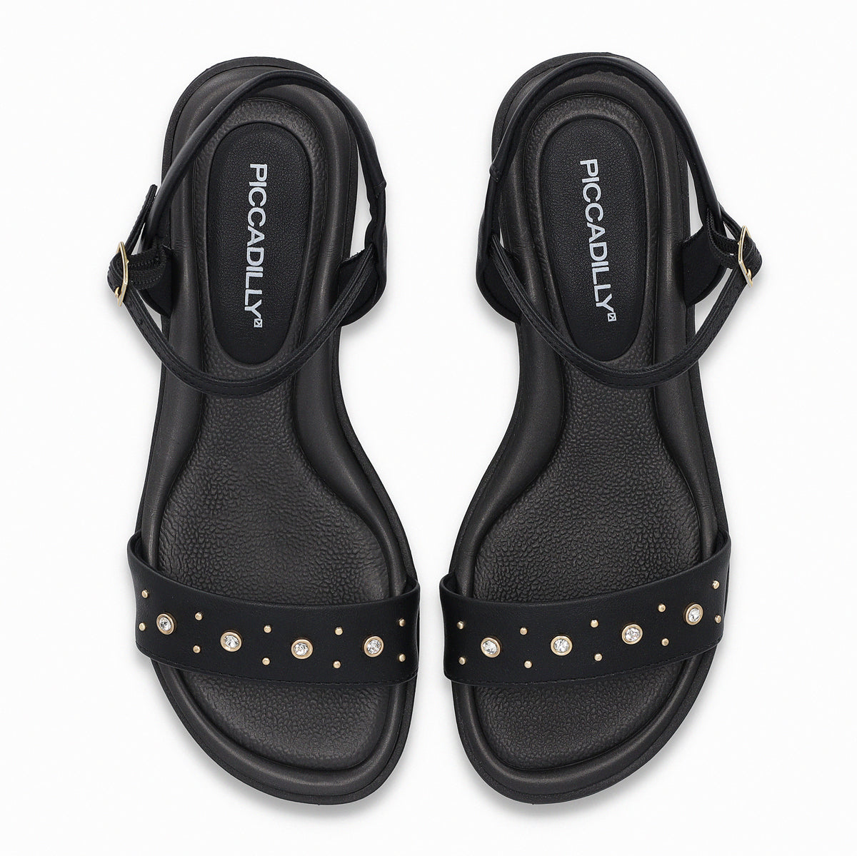 Sandalia Mujer Negro/Strass Taila 68  Piccadilly