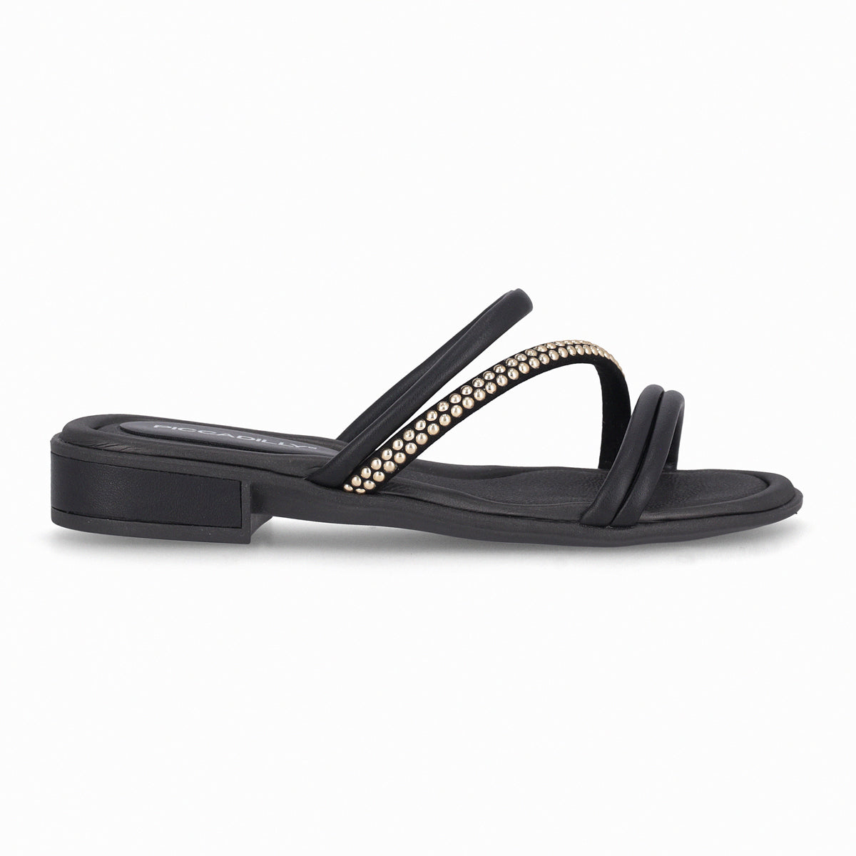 Sandalia Mujer Negro/Strass Taila 78 Piccadilly