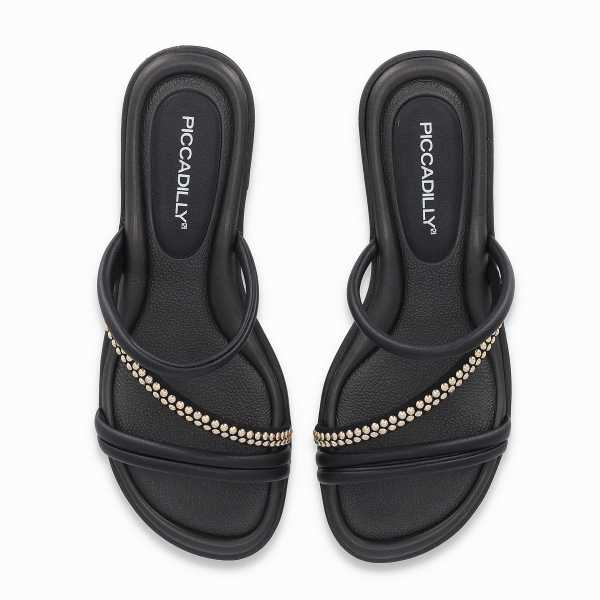 Sandalia Mujer Negro/Strass Taila 78 Piccadilly