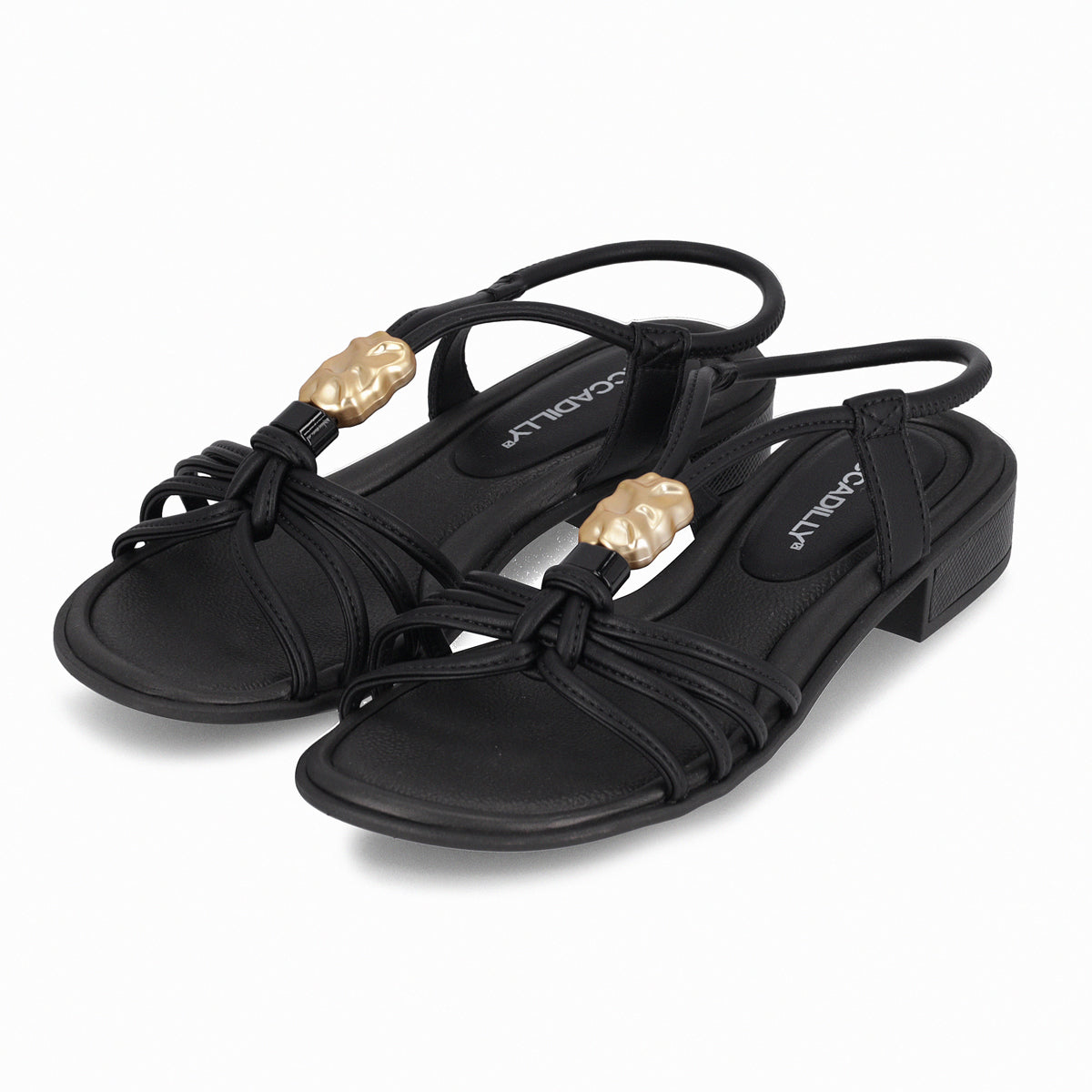 Sandalia Mujer Negro/Dorado Taila 87 Piccadilly