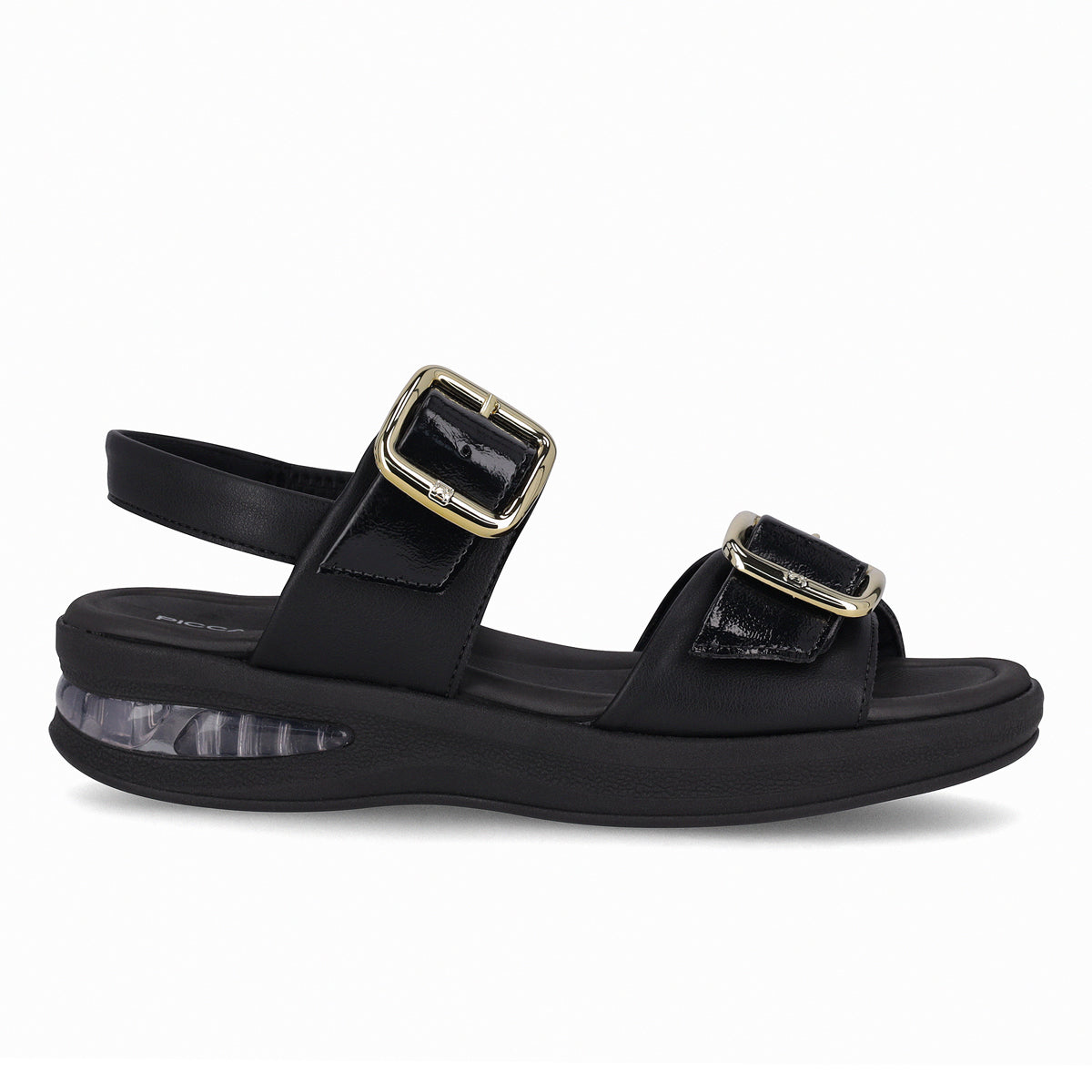 Sandalia Mujer Negro SoftStep Anabela Piccadilly