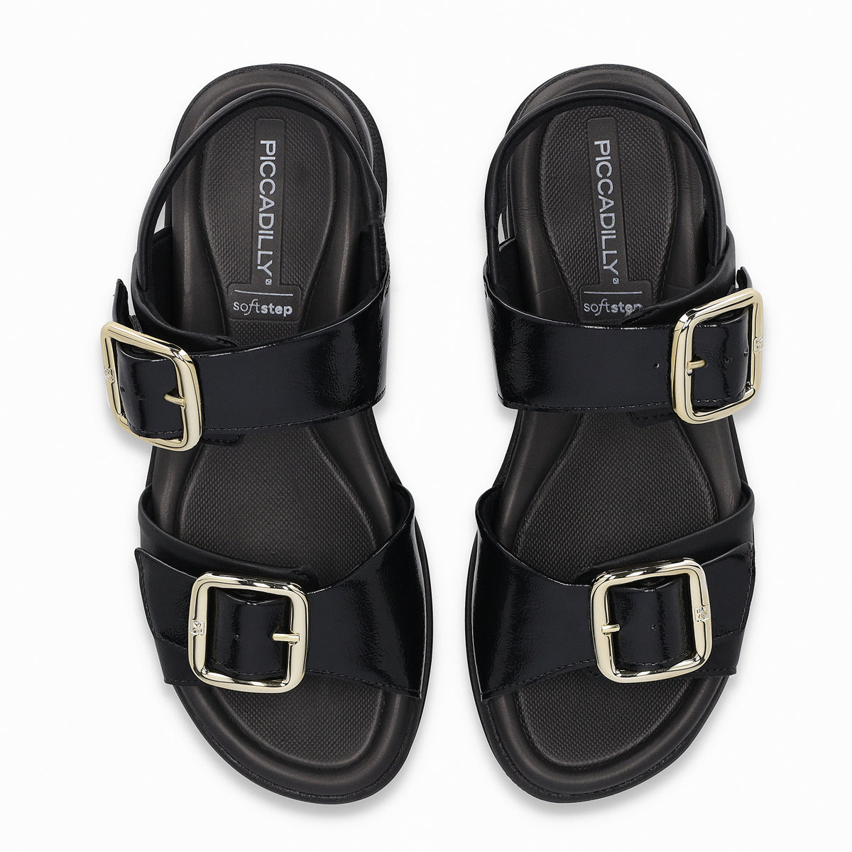 Sandalia Mujer Negro SoftStep Anabela Piccadilly