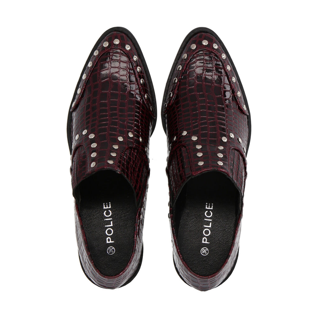 Botin Mujer Burdeo Crocco  Police