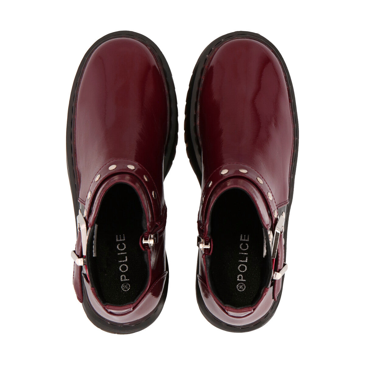 Botin Casual Mujer Burdeo Plataforma Rob 53 Police