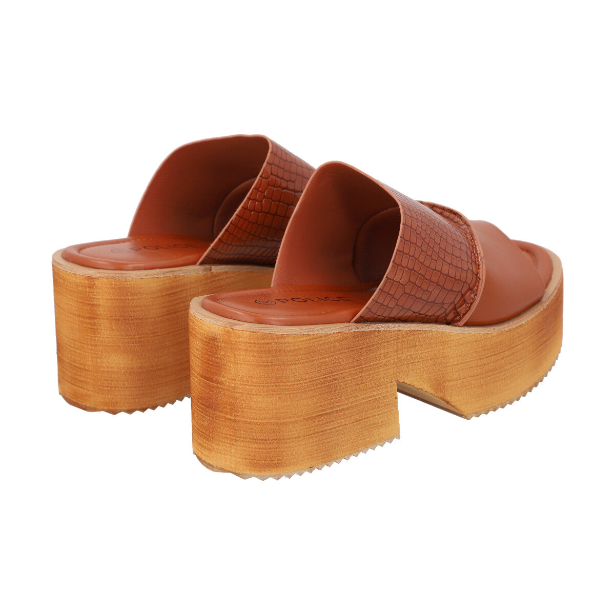 Sandalia Mujer Café July Crocco Police