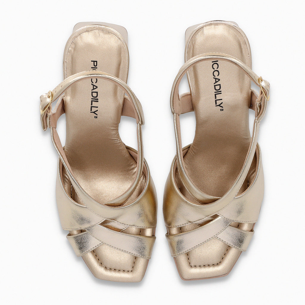 Sandalia Mujer Dorado Flavia Piccadilly