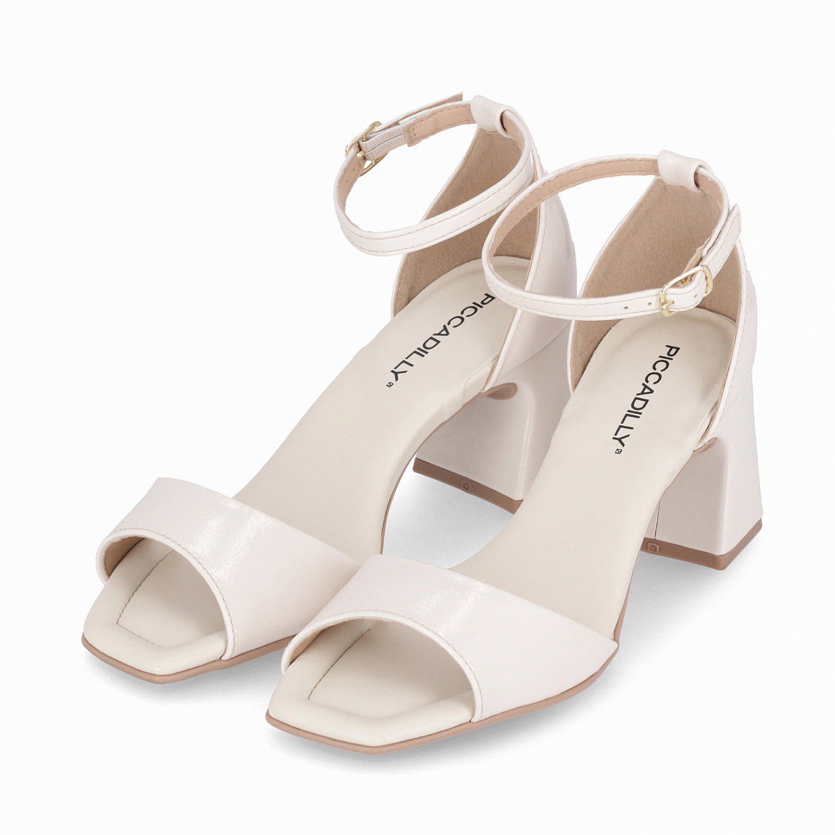 Sandalia Mujer Crema/Charol  Flavia Piccadilly