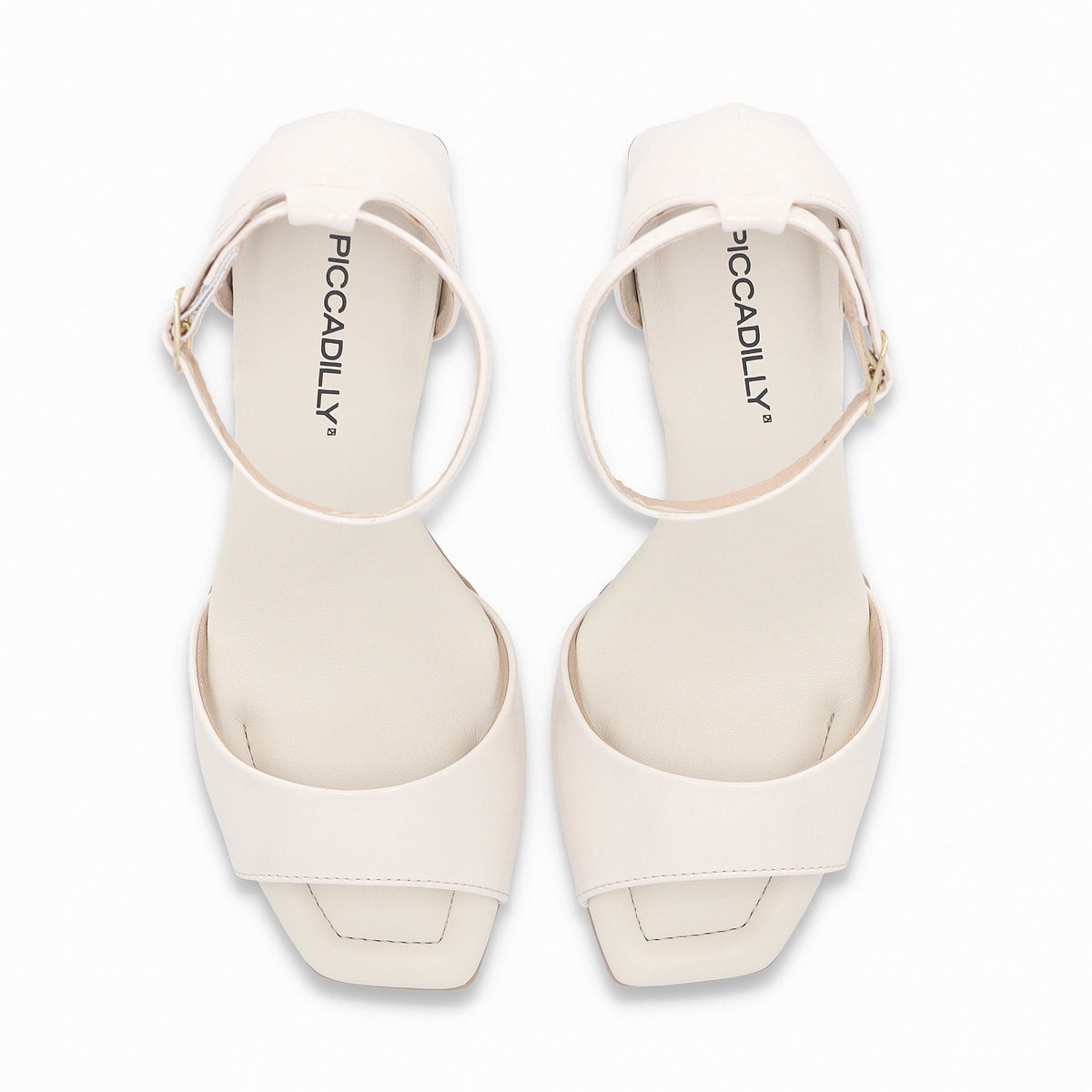 Sandalia Mujer Crema/Charol  Flavia Piccadilly