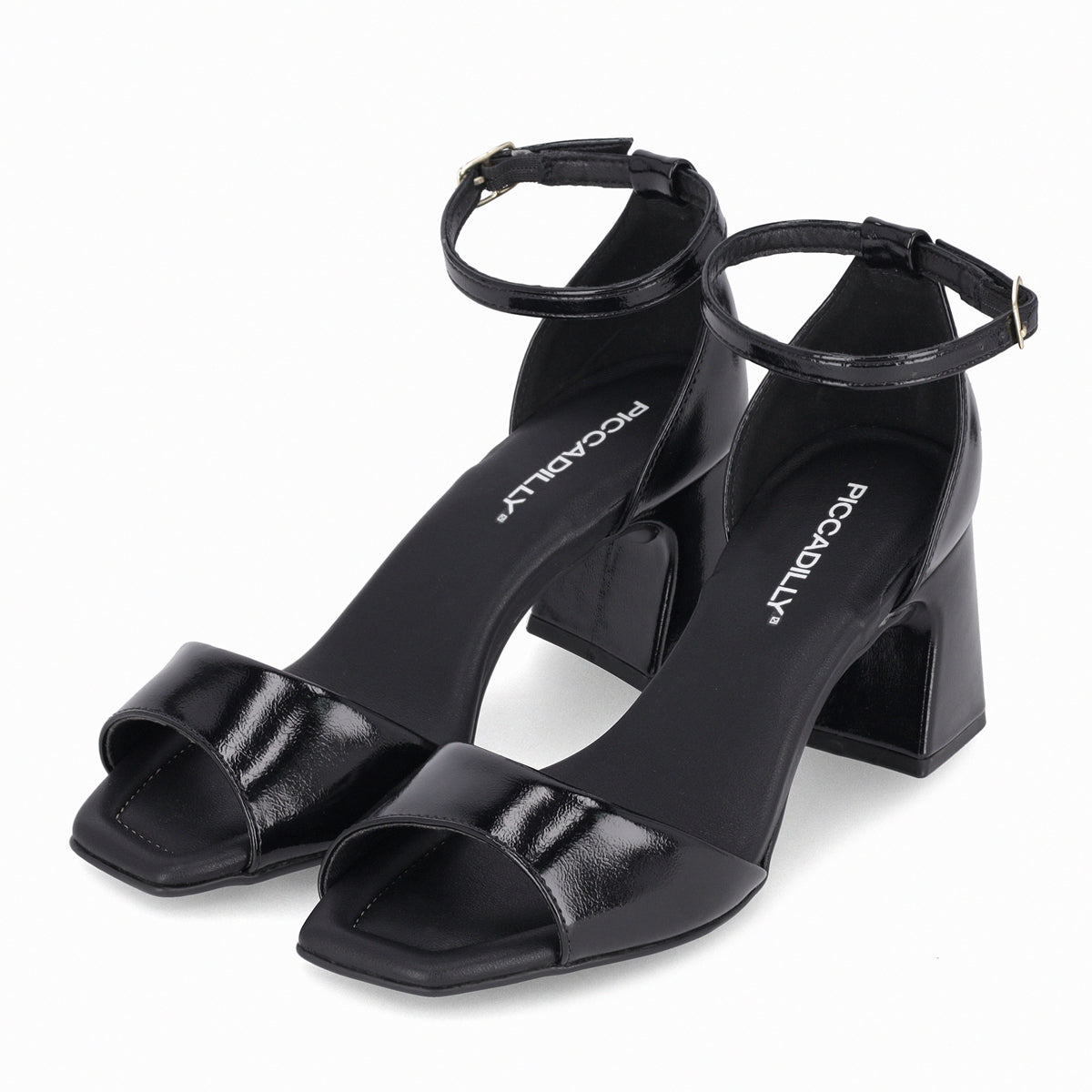 Sandalia Mujer Negro/Charol  Flavia Piccadilly