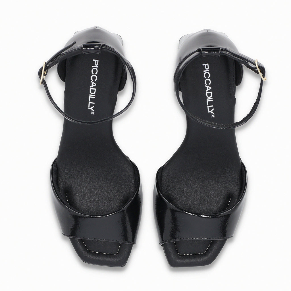 Sandalia Mujer Negro/Charol  Flavia Piccadilly