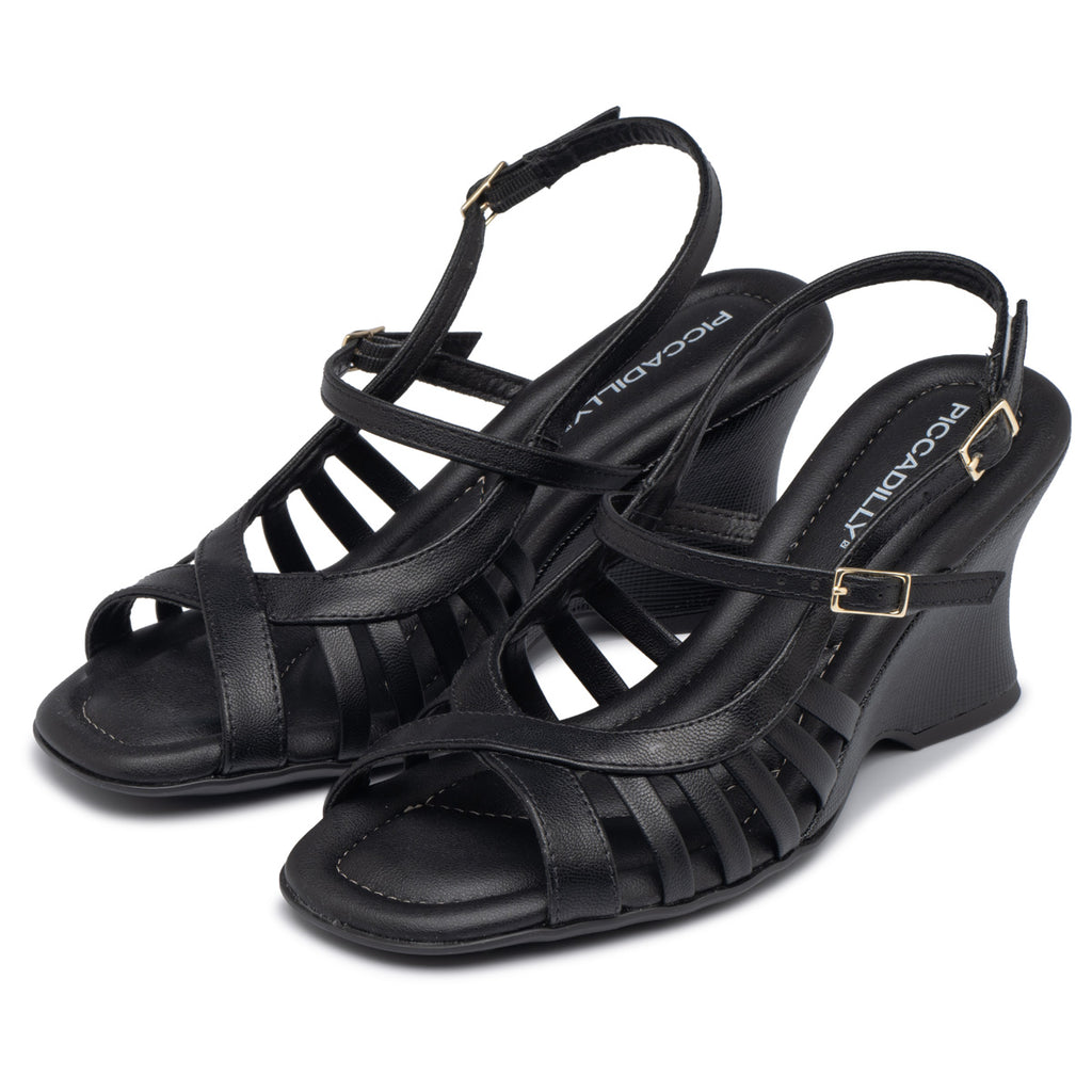 Sandalia Mujer Negro Luciana Piccadilly