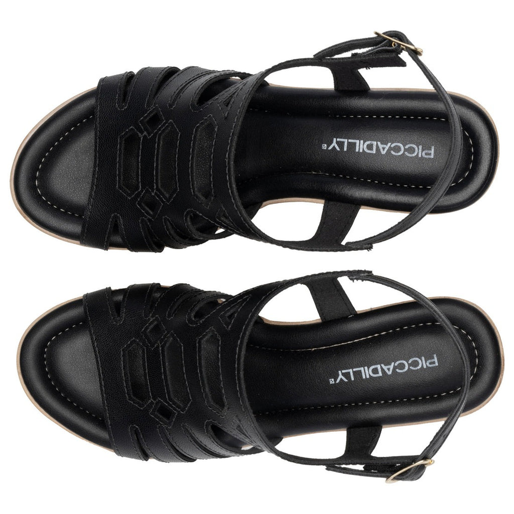 Sandalia Mujer Negro Débora Piccadilly