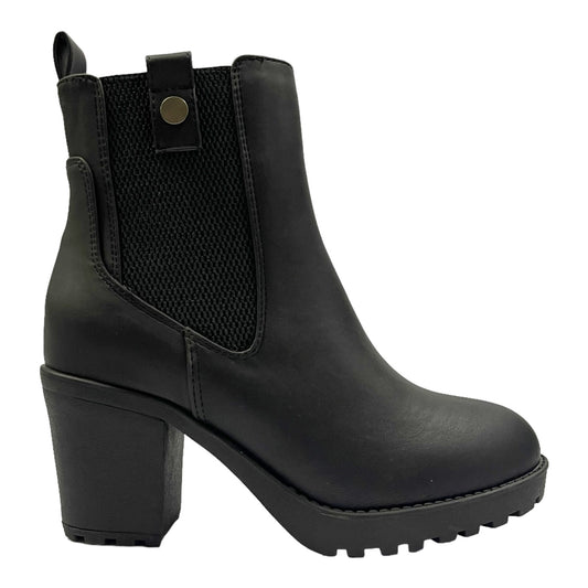 Botin Mujer Negro Taco Medio Boston Detogni