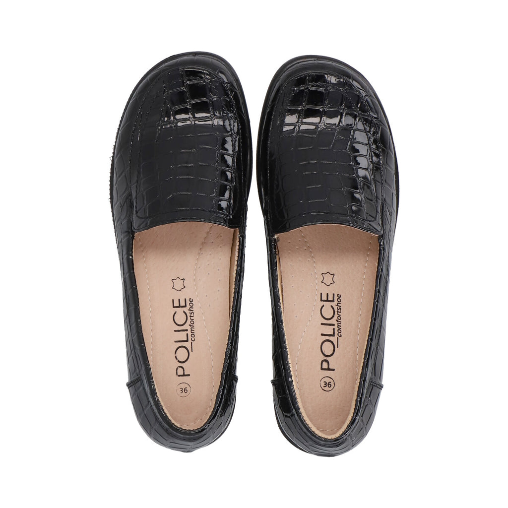 Zapato Karlar Negro Police