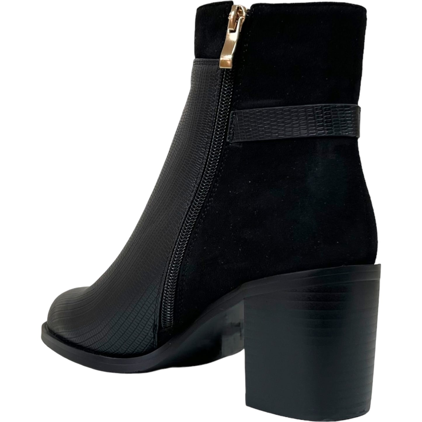 Botin Mujer Negro Taco Medio Marbella Detogni