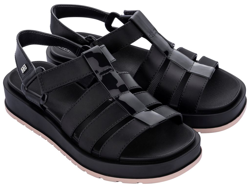 Sandalia Mujer Negro Conectada 357 Zaxy