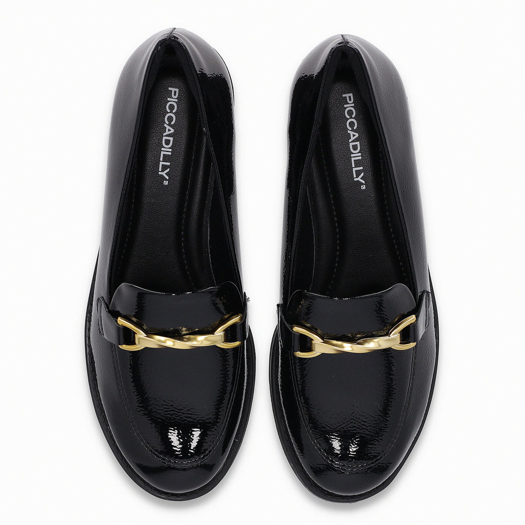 Mocasin Mujer Negro/Charol Leci Piccadilly