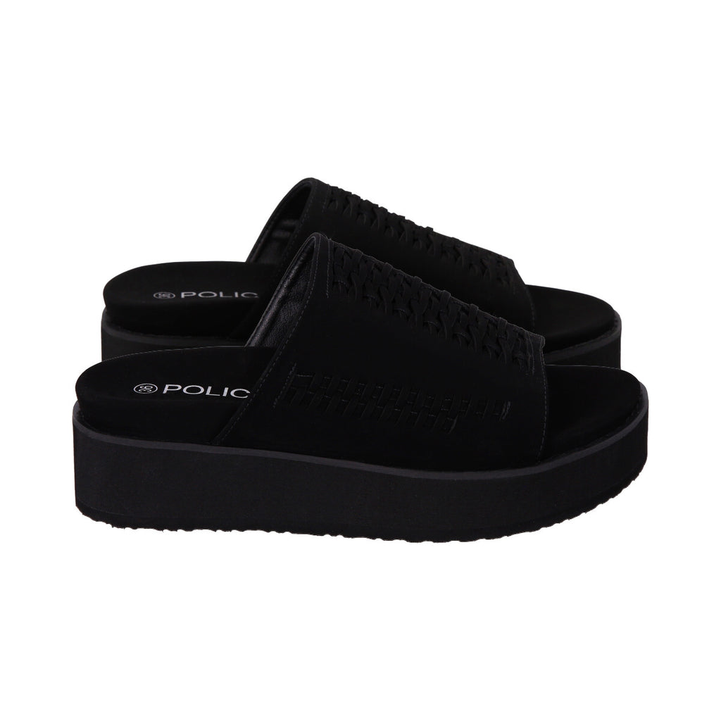 Sandalia Mujer Negro Plataforma Kika Police