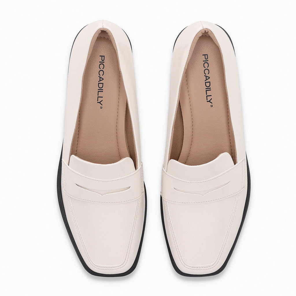 Mocasin Mujer Crema/Charol Giovanna Piccadilly