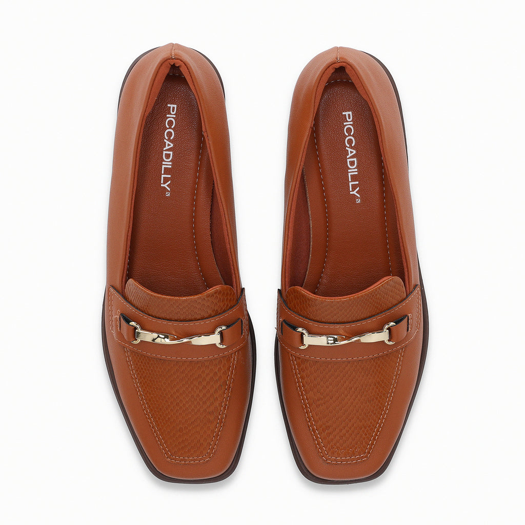 Mocasin Mujer Ocre/Dorado Giovanna Piccadilly