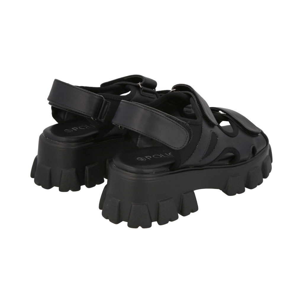 Sandalia Mujer Negro Plataforma Mixen 26 Police