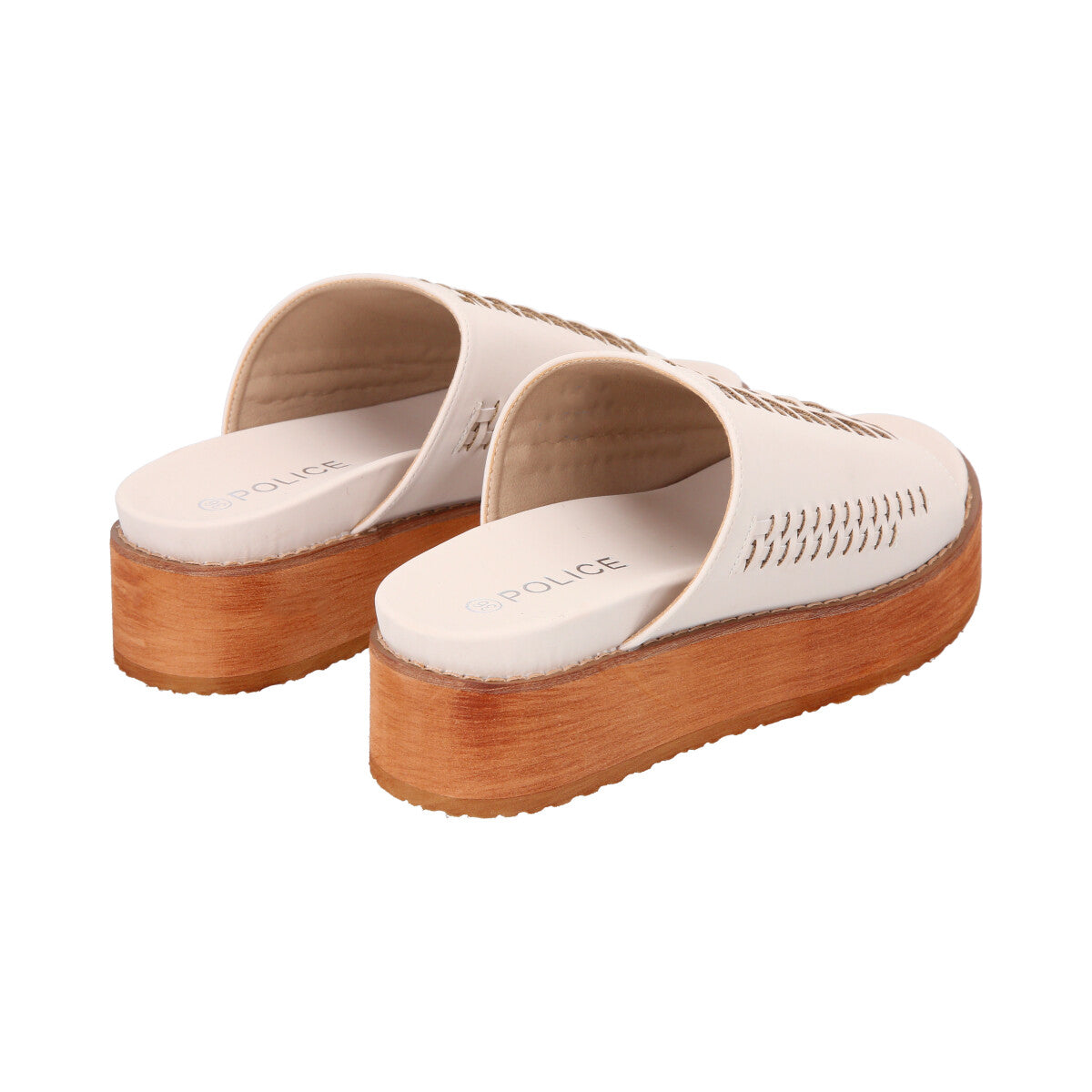 Sandalia Mujer Beige Plataforma Kika Police